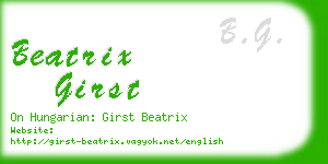 beatrix girst business card